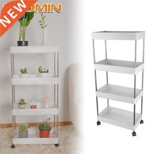 HOOMIN For Kitchen athroom Moile Shelf with Rolling