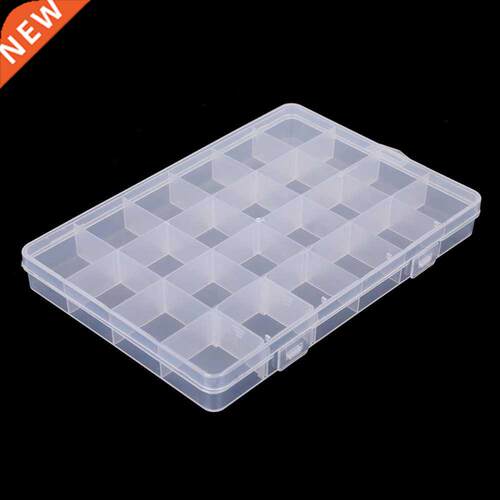 New 24 Slots Adjustable Jewelry Storage Box Case Craft Organ
