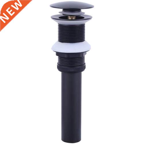 Matte Black Bathroom Basin Drain Brass Sink Waste Black Popu