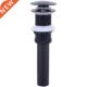 Basin Drain Brass Matte Waste Bathroom Sink Popu Black