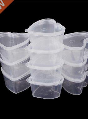 10PCS 50ml Clay Storage Box Container PP Heart Shape