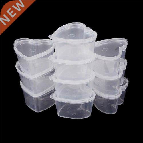10PCS 50ml Clay Storage Box Container PP Heart Shape
