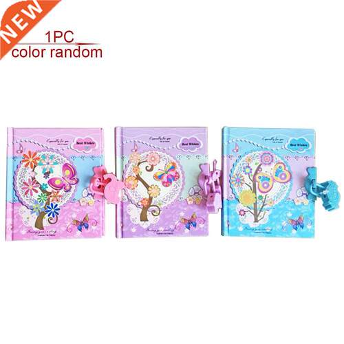Journal Password Notebook Cartoon Butterfly Pattern Diary Bo