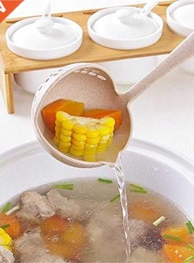 Créatif blé paille soupe cuillère vaisselle longue poign