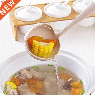 Créatif blé paille soupe cuillère vaisselle longue poign