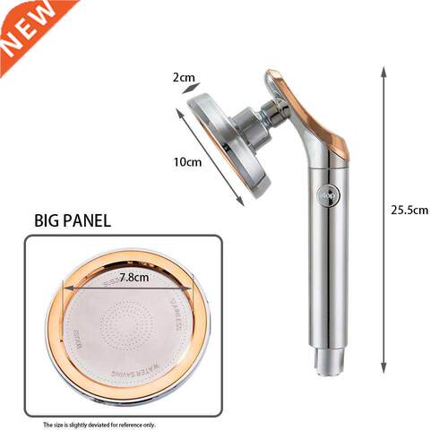 Rainfall Large Bath Shower Head With Button Portable High Pr
