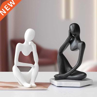 Abstract Thinker Statue Resin Sculpture Miniature Figurines