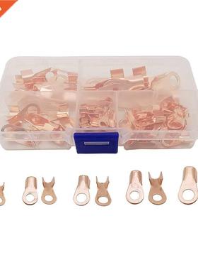 80Pcs/Box Terminal OT Series Open Lug Wire Copper Circular B