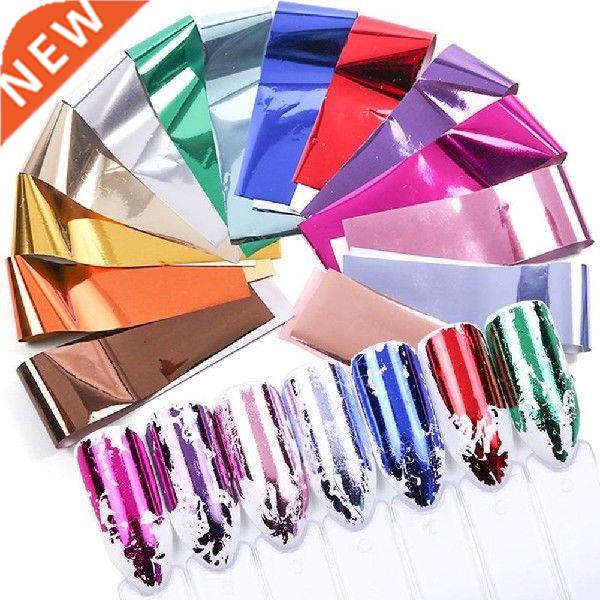 14Sheets Multi Colors Star Nail Art Stickers Adhesive