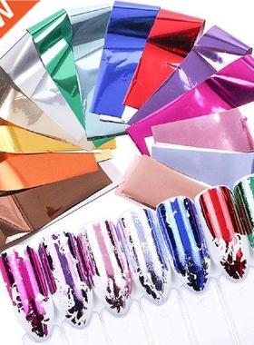 14Sheets Multi Colors Star Nail Art Stickers Adhesive