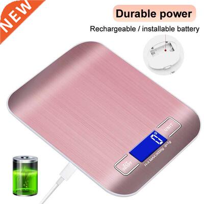 Stainless steel USB digital kitchen scale 10kg 5kg precision