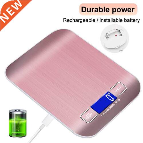 Stainless steel USB digital kitchen scale 10kg 5kg precision