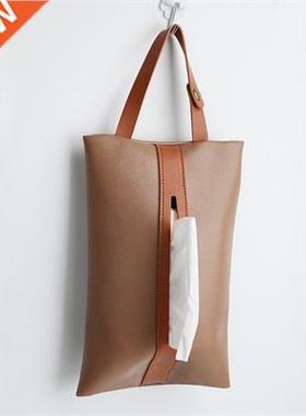 Chic Hangable Tissue Case Box PU Leather Home Car Towel