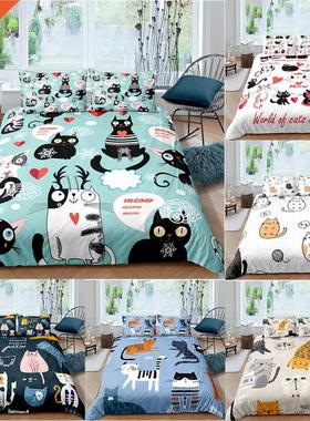 Home Textile Cartoons Cute Cat Quilt Cover Duvet Cover Pillo