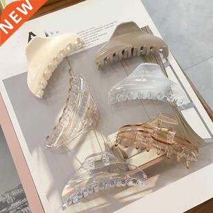 Transparent Hair Claws Crab Solid Color Acrylic Barrette Vin