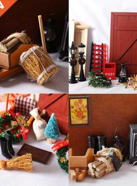 1/12 Scale 1 String Of Fake Lights Christmas Good Decoration