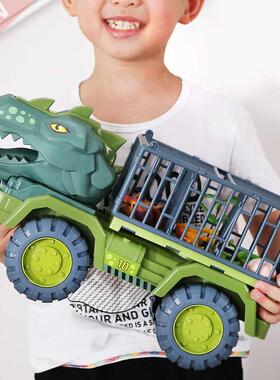Car Toy Dinosaurs Transport Car Carrier Truck Toy Pull Back