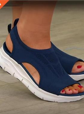 Women Summer Mesh Casual Sandals Ladies Wedges Outdoor Shall