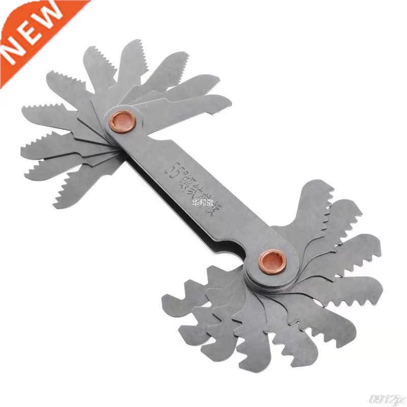 2Pcs Stainless Steel Metric Screw Pitch 60+55 Degree Thread