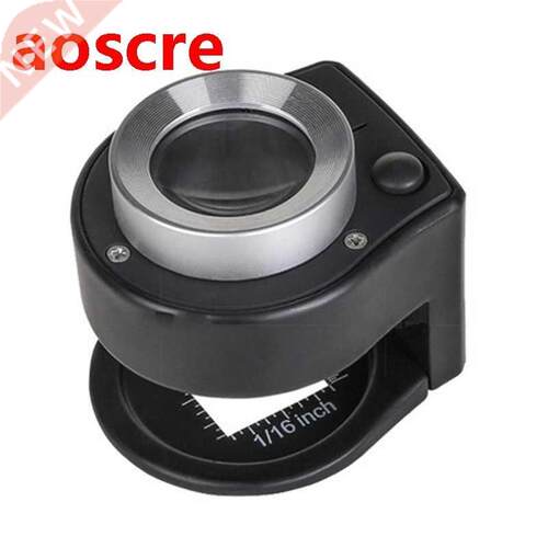 30 Times Optical Glass Lens Scale Focusing Magnifier with LE
