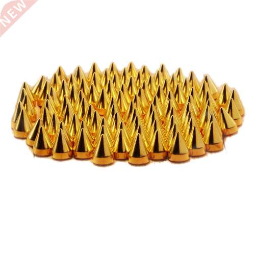 9.5mm 100pcs Screw back Gold Cone Spikes Studs Leather craft