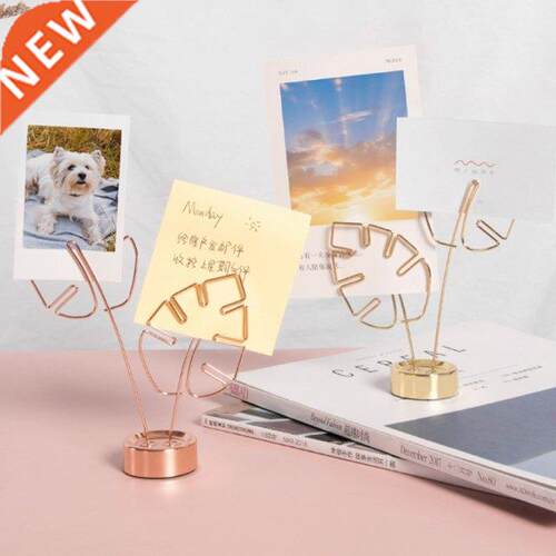 1Pc Leaf-shaped Clip Table Card Memo Holder Stand Photo Clip