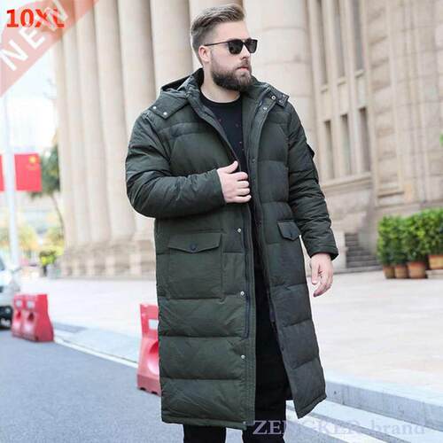 New style men's big size coat winter down jacket long knee w