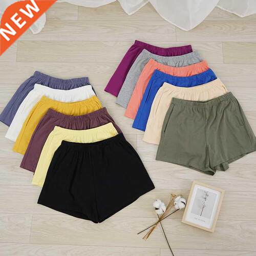 S-4XL 94% Cotton Women's Shorts Summer Casual Black