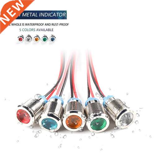 8mm Metal LED Warning indicator light Waterproof IP66 Signal