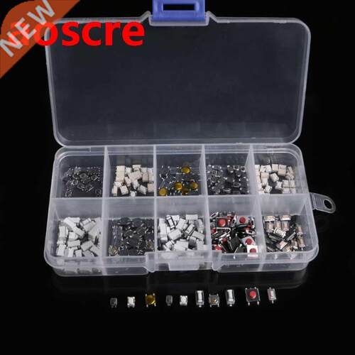 250Pcs 10 Types Tactile Push Button Touch Switch Remote Keys