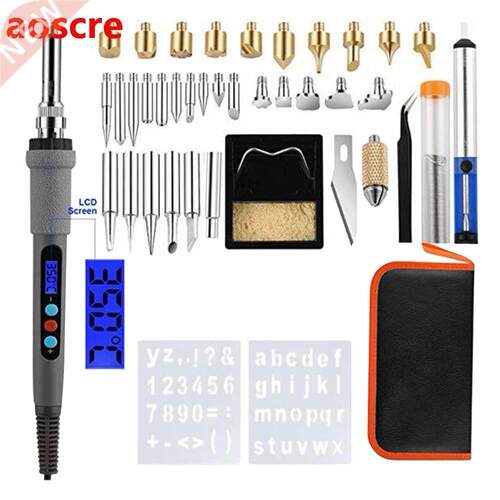 42Pcs Soldering Iron 60W Adjustable Temperature Electric Sol