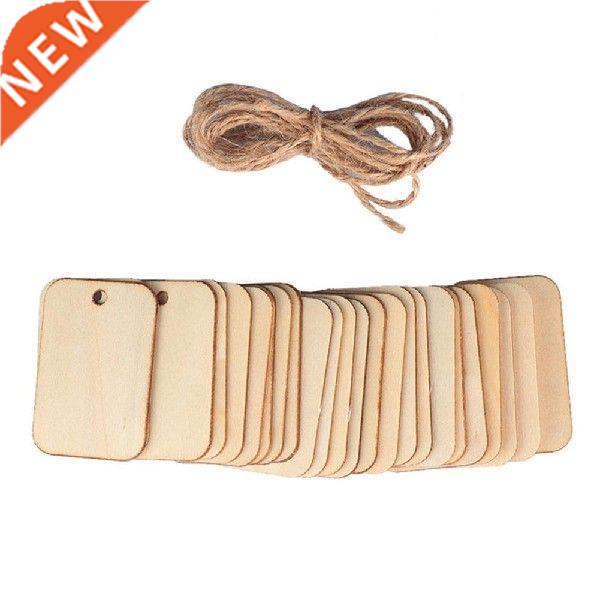 100pcs Wooden Tags  Handmade Cartoon Hanging Pendant