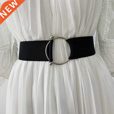 Belts for Women Smple Wast Elastc Lades Band Round Buckl