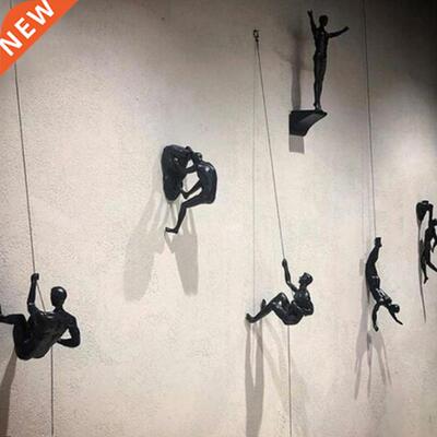 Creativty Resin Rock Climbing Man Iron Wire Wall Hanging