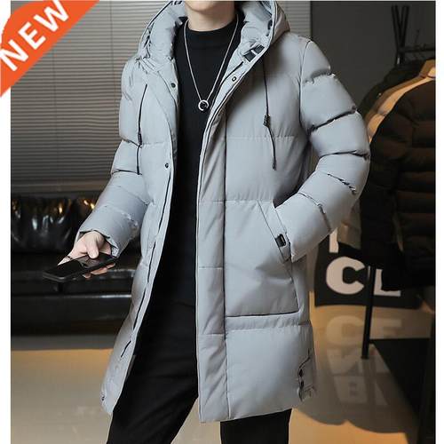 Winter Jackets For Men Hooded Casual Long Cotton Jackets Thi