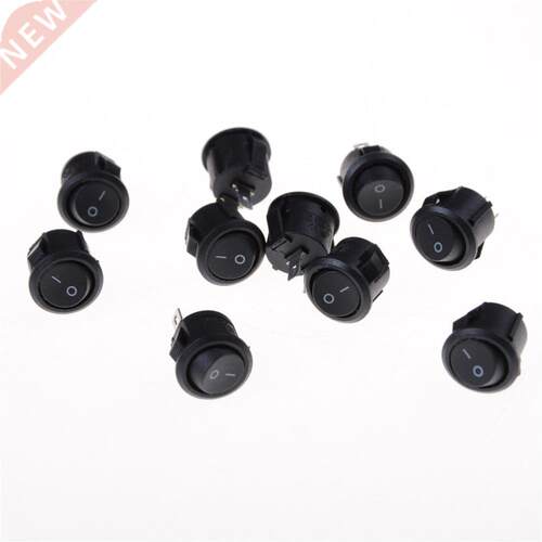 10Pcs 16mm Small Round Boat Rocker Switches 2 Pin ON-OFF Ro