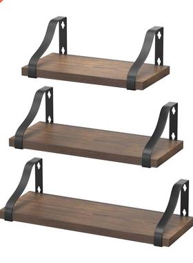 HOMEMAXS 3 Tiers Wall Shelves Floating Shelves Wall Mounted
