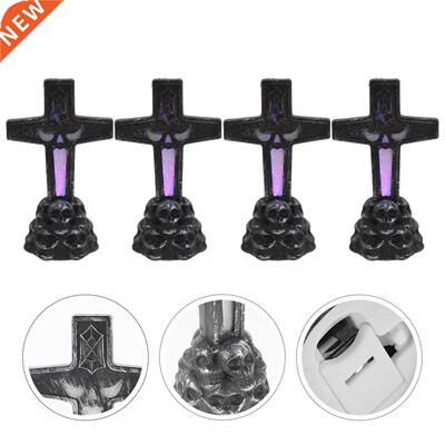 4Pcs Themed Night Lights Creepy Cross Lights Desktop Lamps