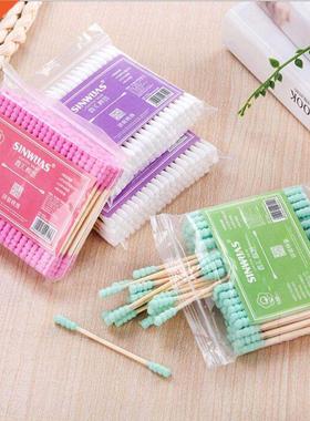 100pcs/ Pack Double Head Cotton Swab Women Makeup Cotton