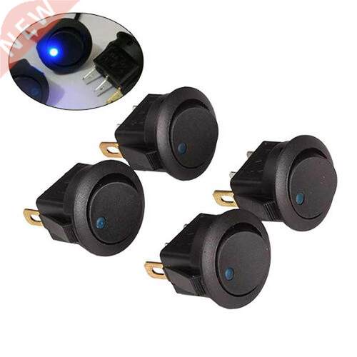 4pcs Led Dot Light 12V Car Auto Boat Round Rocker ON/OFF Tog
