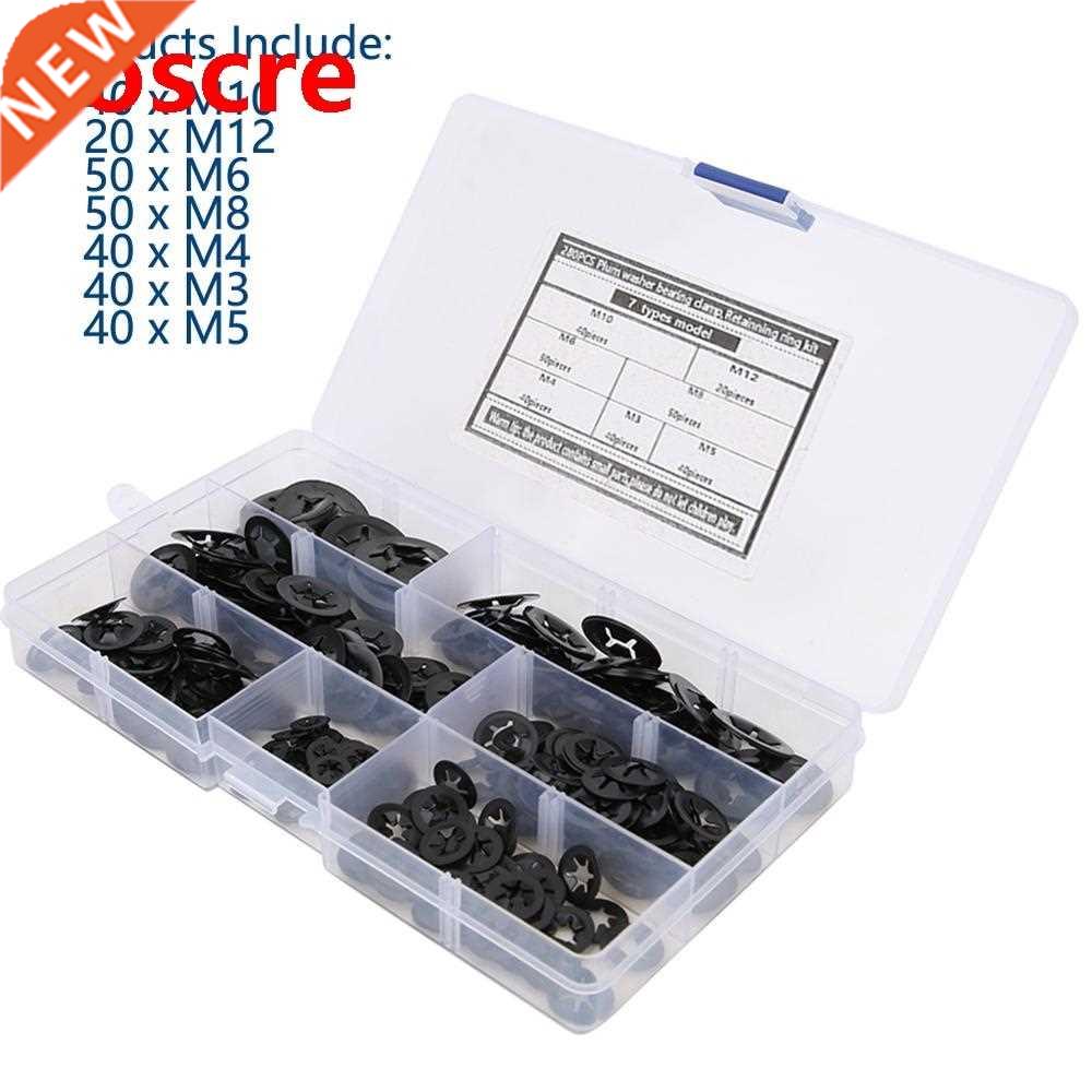 280Pcs M3 M4 M5 M6 M8 M10 M12 Push-on Locking Washers Star N