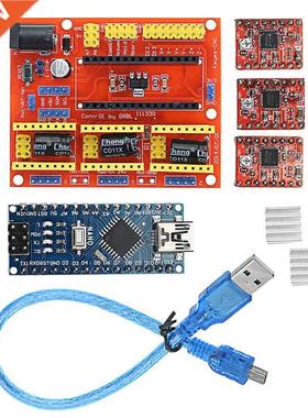 CNC Shield V4 + Nano 3.0 Board + A4988 3-axis Stepper otor