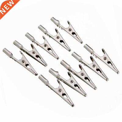 10pcs Electric Test Crocodile Alligator Clips Nickel Steel C