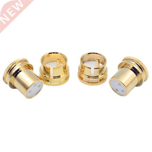 2Pcs 3Pin XLR Plug Protective Cover Dust Cap Gold Plated Cop
