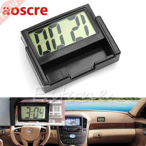 Interior Car Auto Dashboard Desk Digital Clock LCD Screen Se