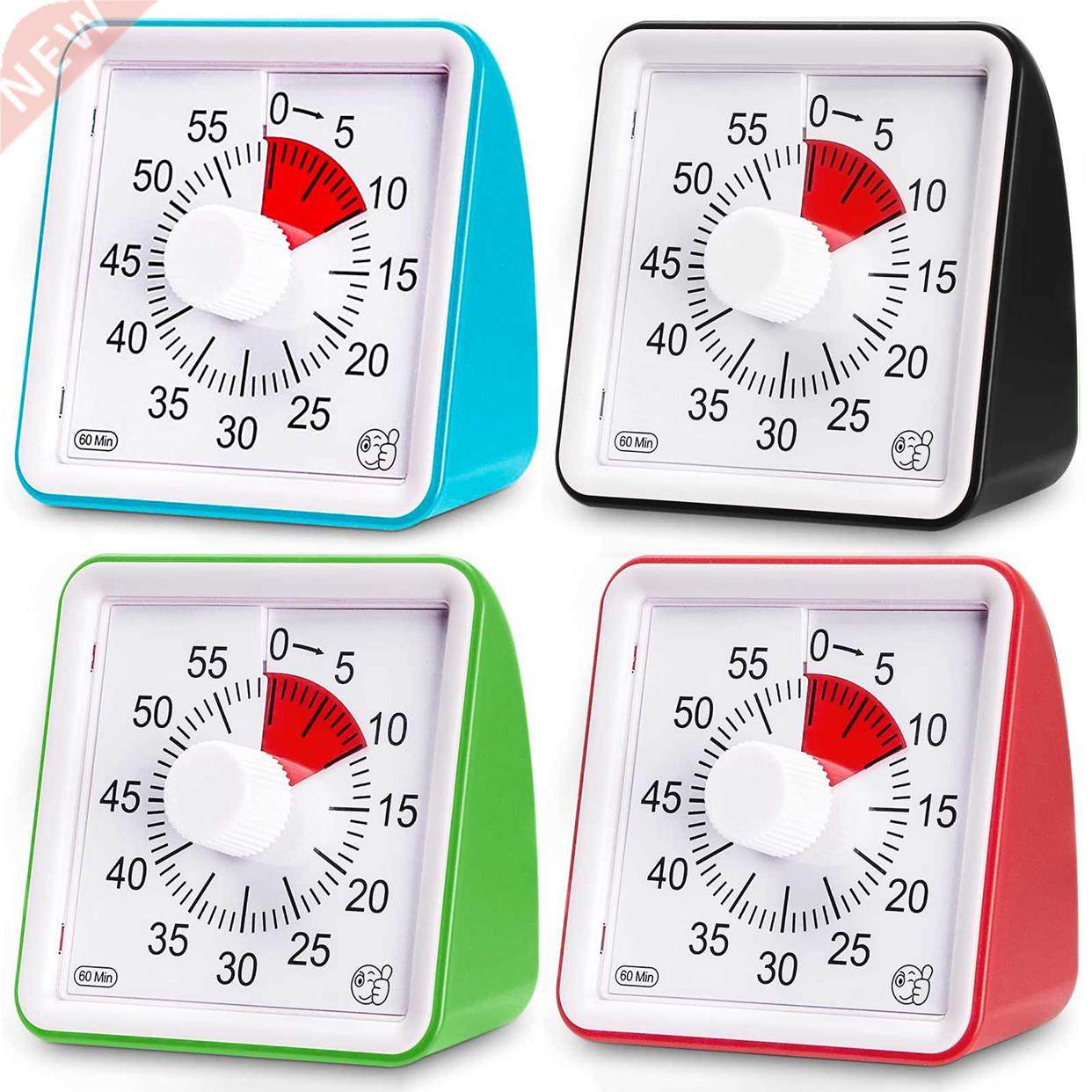60 Minutes Analog Visual Timer Silent Countdown Clock Time M