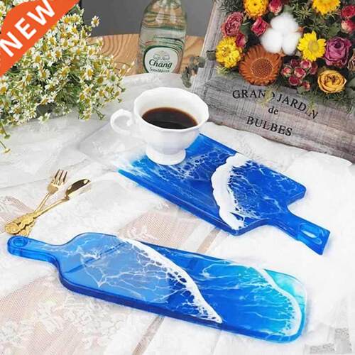 Resin Mold Coaster Handle Tray Rectangle Silicone Mold Home