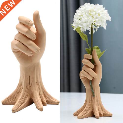 Vase Ornament Nordic Style Home Decor Resin Human Hand