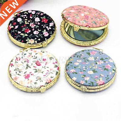 1Pc Mn Round Pocket Foldng Makeup Mrror Vntage Double S