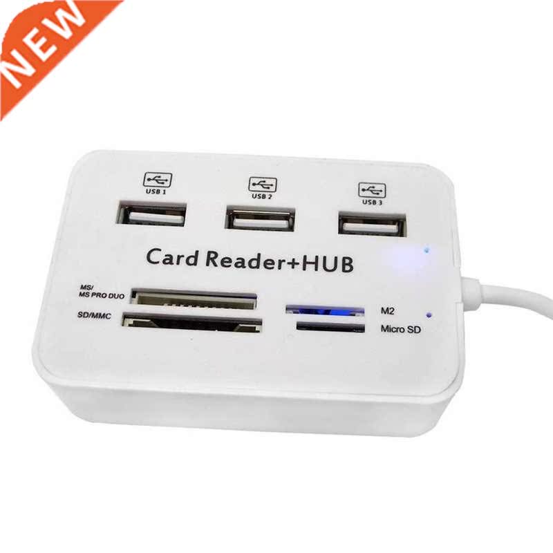 USB HUB 2.0 Multi USB 2.0 HUB Splitter 3 Ports Card Reader M